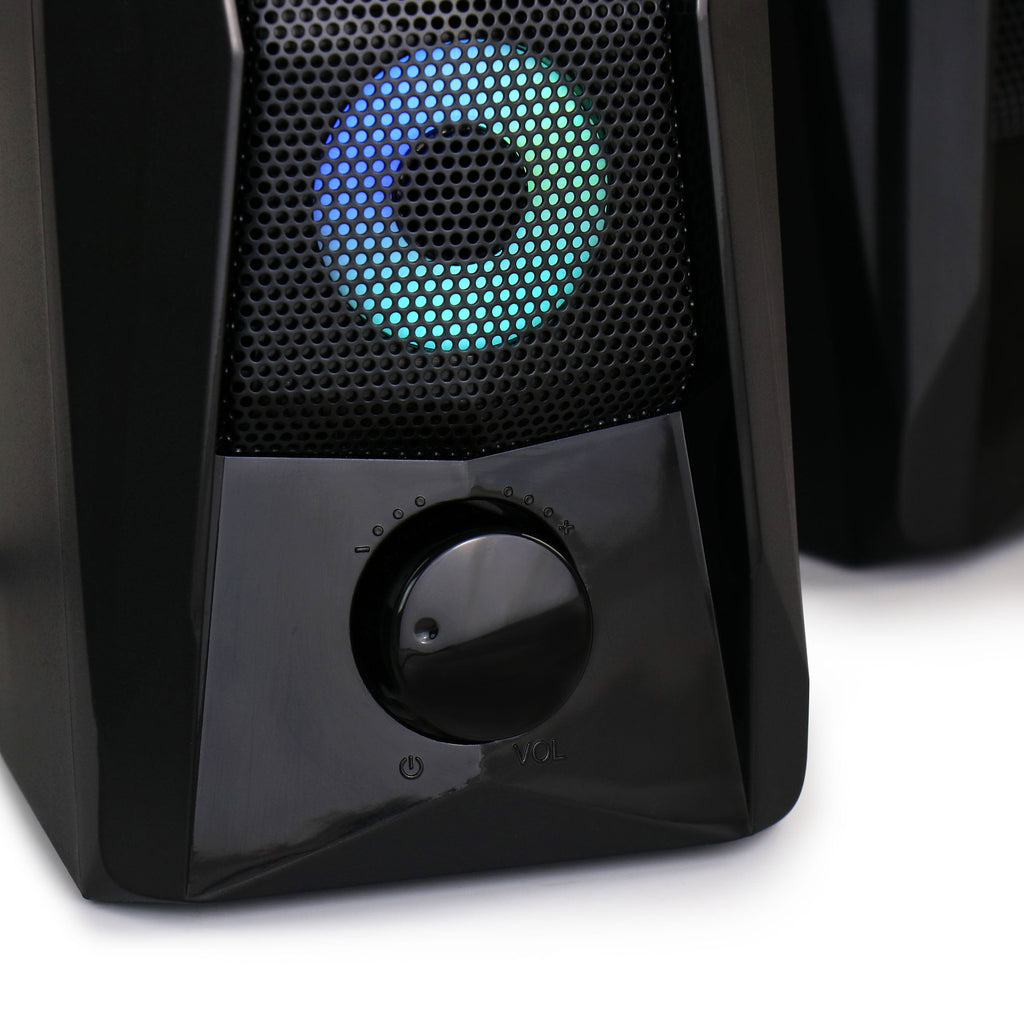 Computer Gaming Speakers with Color LED RGB Lights