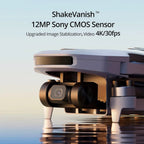 C0 Single Axis Gimbal 4K GPS Drone - Professional Model under 249G with 4KM Range for Adults and Beginners - 2 Batteries