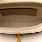 GG Supreme Monogram Textured Dollar Calfskin Mini Jackie 1961 Hobo Beige Mystic White Oatmeal