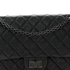 Aged Calfskin Quilted 2.55 Reissue 225 Flap So Black