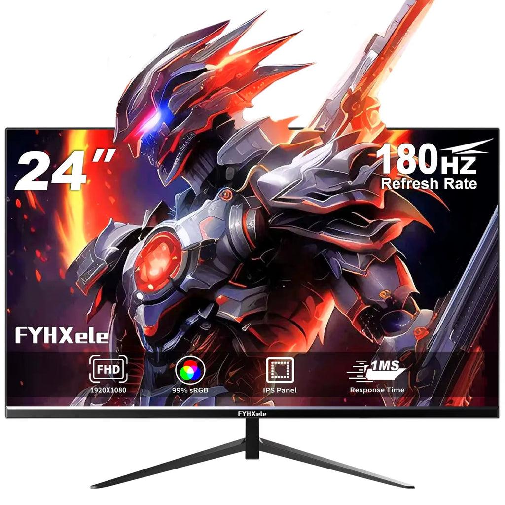 24-Inch 180Hz Gaming Monitor - 1K FHD LCD Display with 1ms Response Time, Eye Care Technology, HDR Support, G-Sync Compatible, VESA Mountable