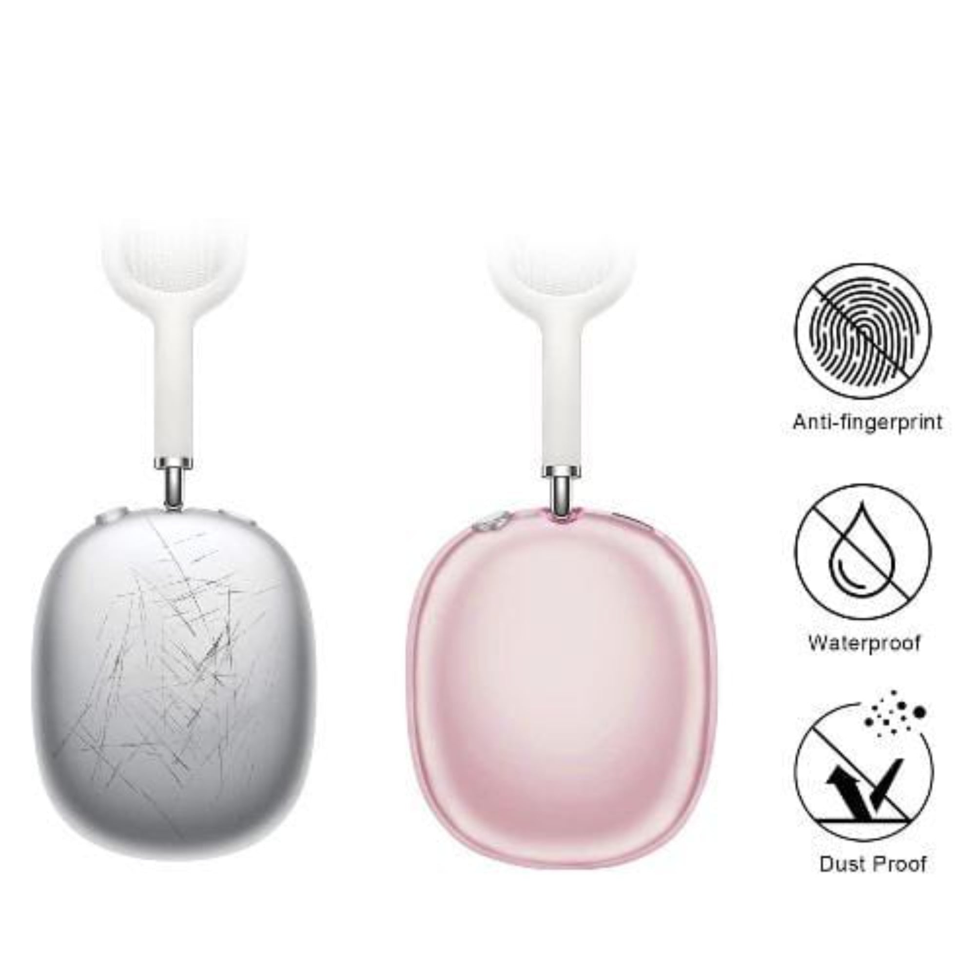 SAHARA - Hybrid Flex Case for Apple AirPods Max - Transparent Pink