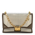 Vitello Liberty Glossy Lambskin F is Fendi Perforated Kan U Shoulder Bag White Ice Rust Maya