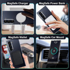 Entronix [Magnetic] Case Compatible with Galaxy Z Fold 7 - [Hard Back] Slim Clear
