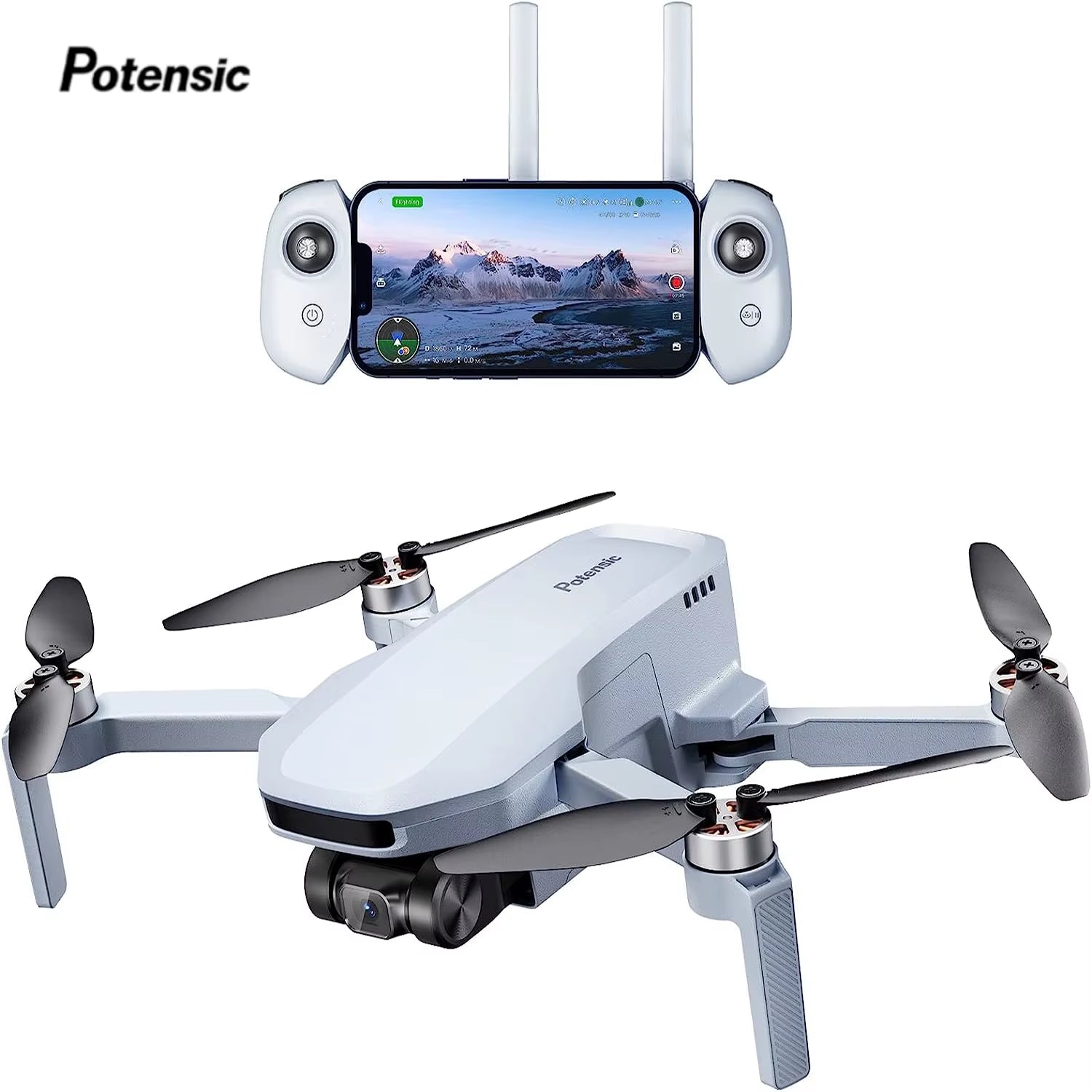 Professional Drone with GPS Auto Return, Single Axis Gimbal, EIS, and 4-KM Waypoint Flight Capability, Weighing Under 249G