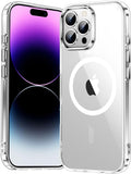 Entronix [Magnetic] Case Compatible with iPhone 14 Pro Max - [Hard Back] Thick Clear