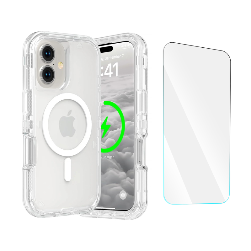 Entronix Bundle Compatible with iPhone 17 - [Magnetic] [Clear] Heavy Duty Case & 1 Clear Screen Protector