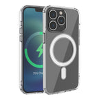 Reiko Magnetic Wireless Charging Tpu Bumper Case For Iphone 13 Pro In Clear