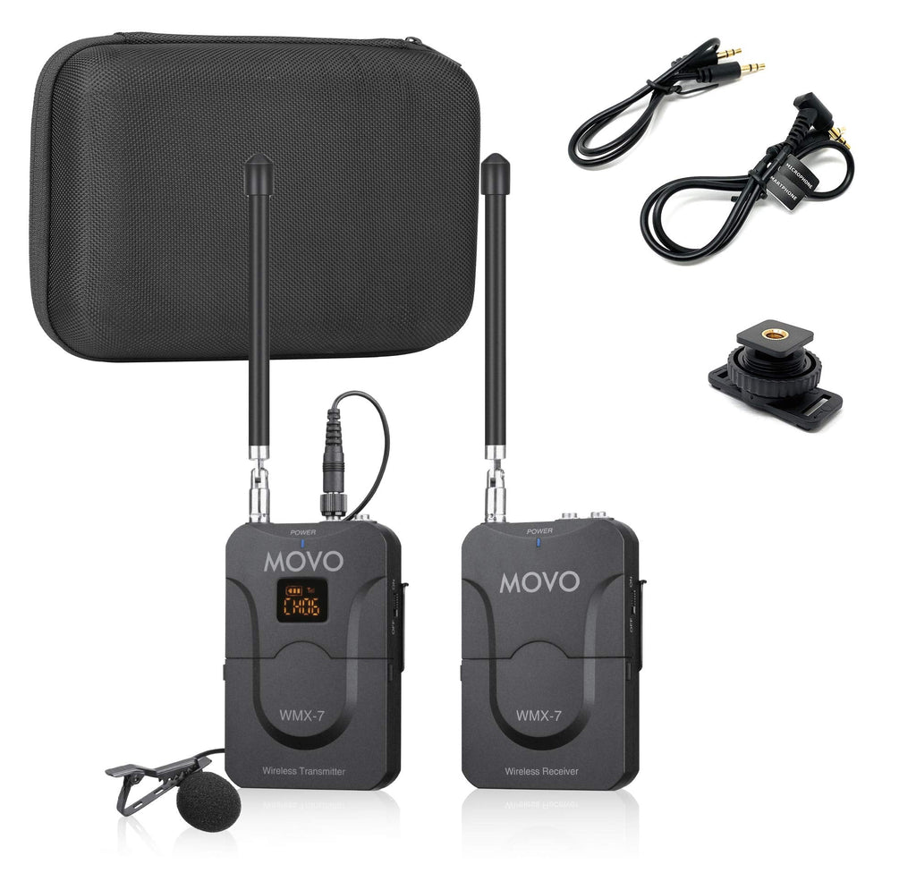 Movo WMX-7 VHF 12-Channel Wireless Lav Mic System