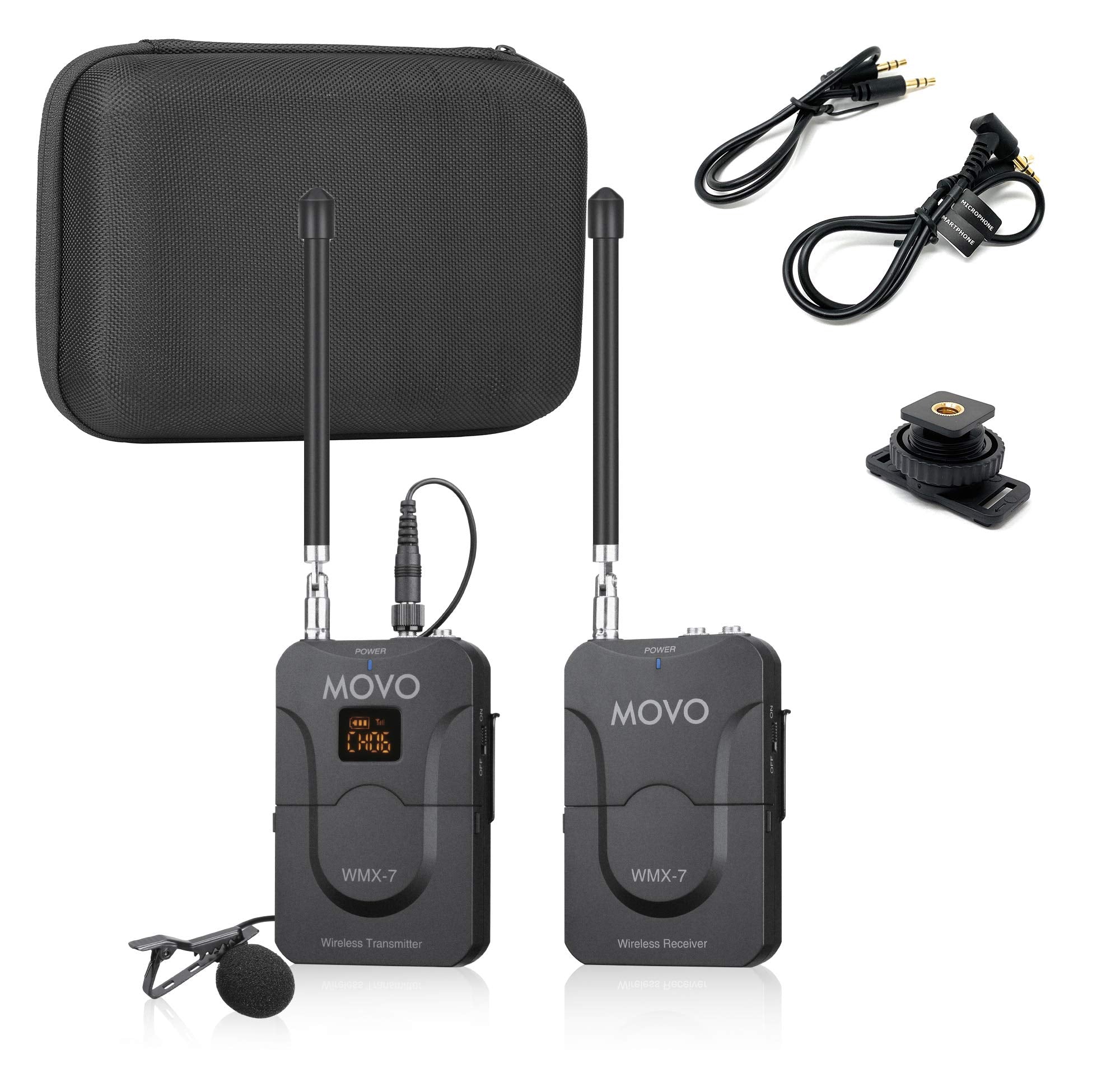 Movo WMX-7 VHF 12-Channel Wireless Lav Mic System