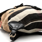Overdyed Canvas Mega Check Heart Print Medium Chiltern Backpack Black