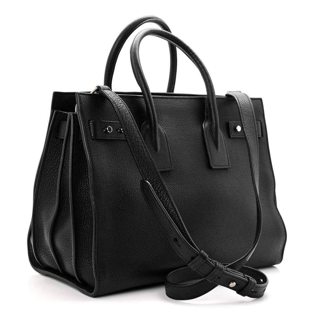 Grained Calfskin Small Supple Sac De Jour Black