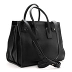 Grained Calfskin Small Supple Sac De Jour Black