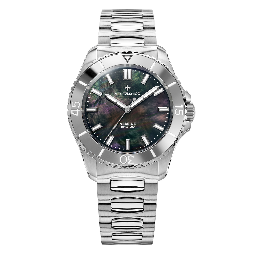 Venezianico Nereide Tungsteno 39 Men’s Grey Automatic Diver Watch