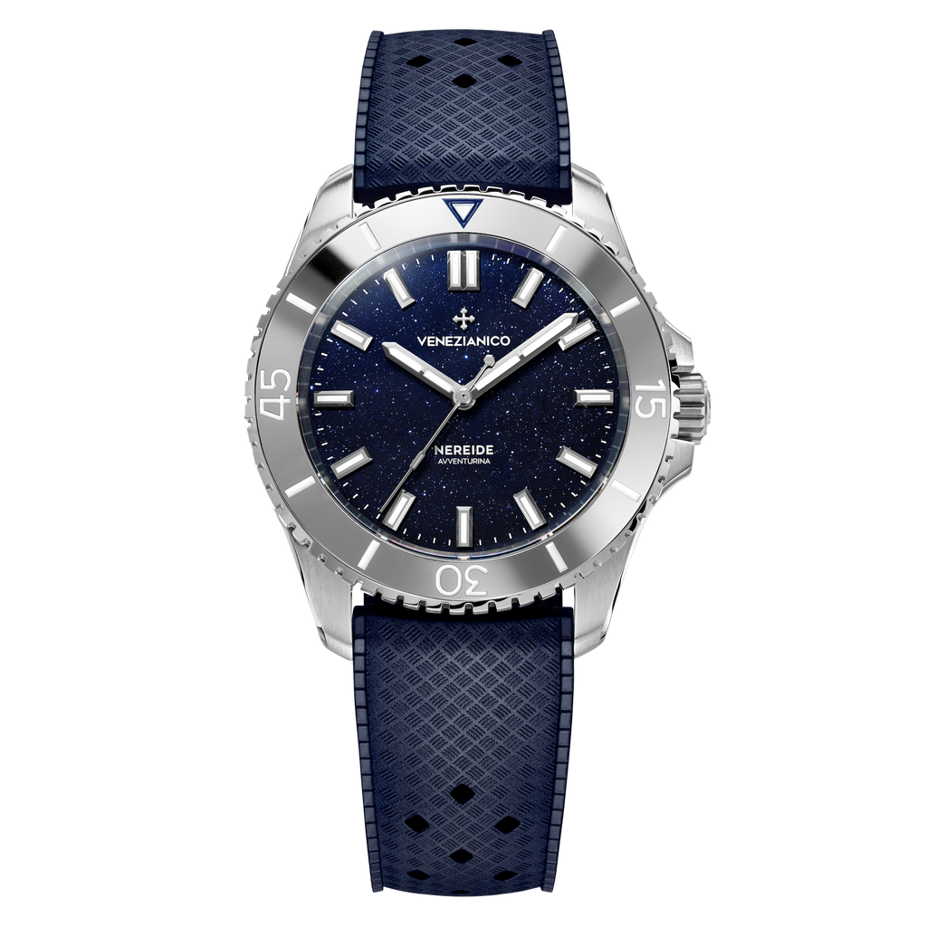 Venezianico Nereide Avventurina 39 Men’s Blue Diver Automatic Watch