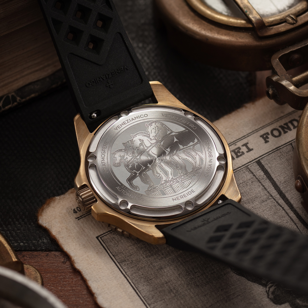 Venezianico Nereide Bronzo Men's Black Bronze Automatic Watch