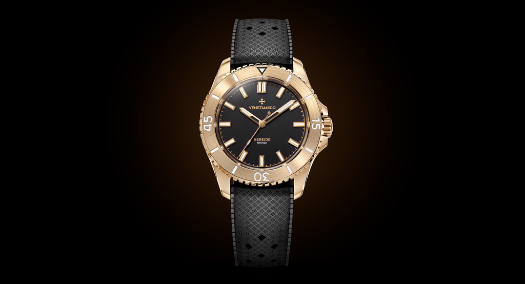 Venezianico Nereide Bronzo Men's Black Bronze Automatic Watch