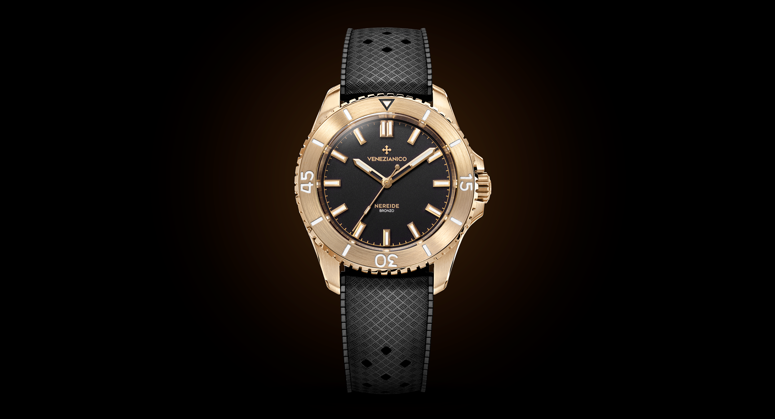 Venezianico Nereide Bronzo Men's Black Bronze Automatic Watch