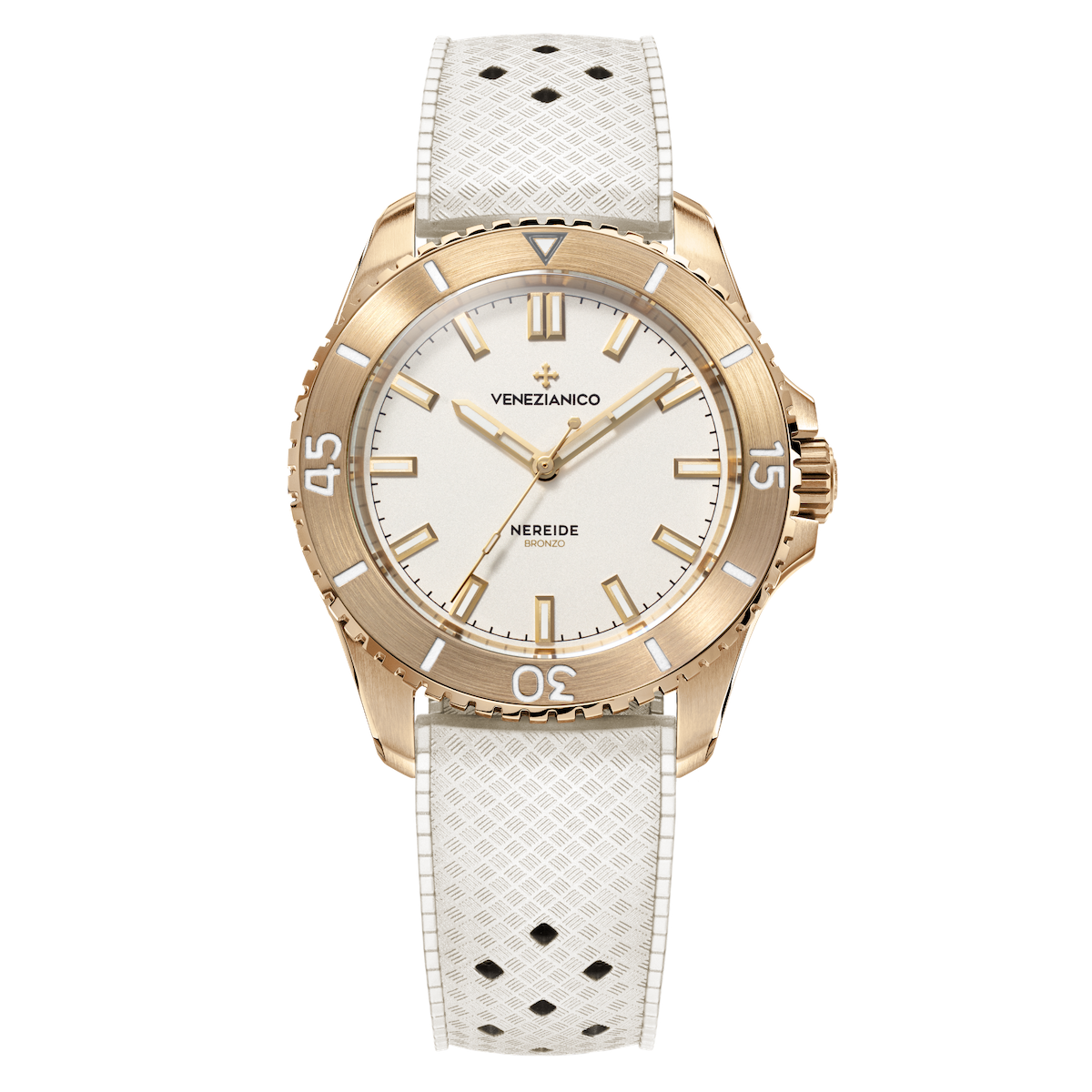 Venezianico Nereide Bronzo Men's Automatic Bronze White Watch