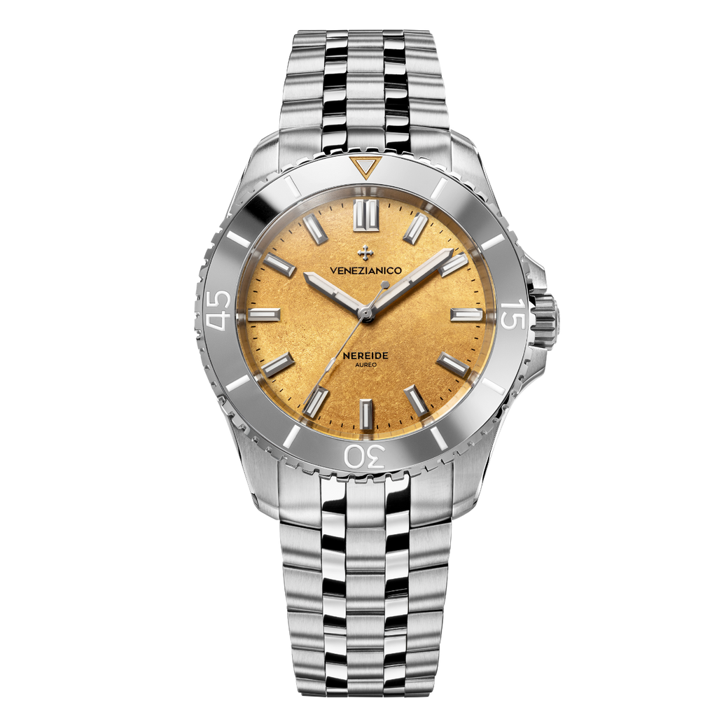 Venezianico Nereide Aureo 39 Men's Automatic Gold Diver Watch