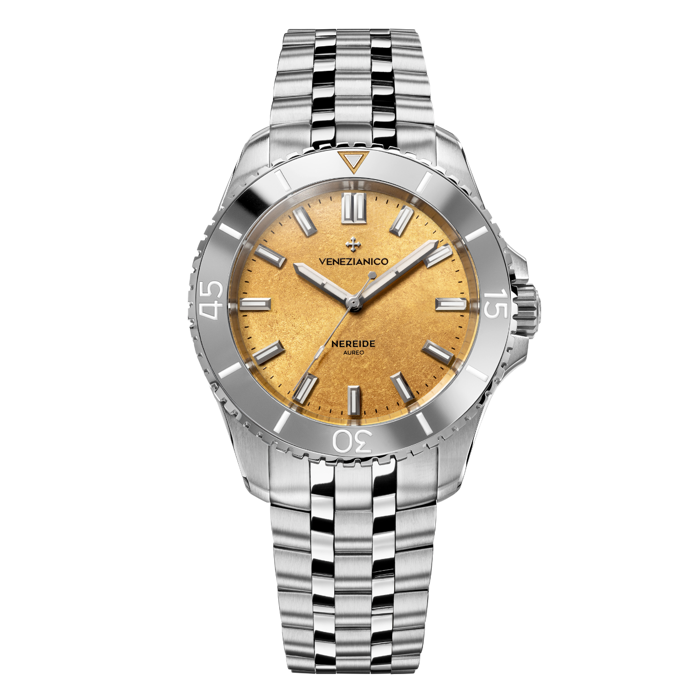 Venezianico Nereide Aureo 39 Men's Automatic Gold Diver Watch