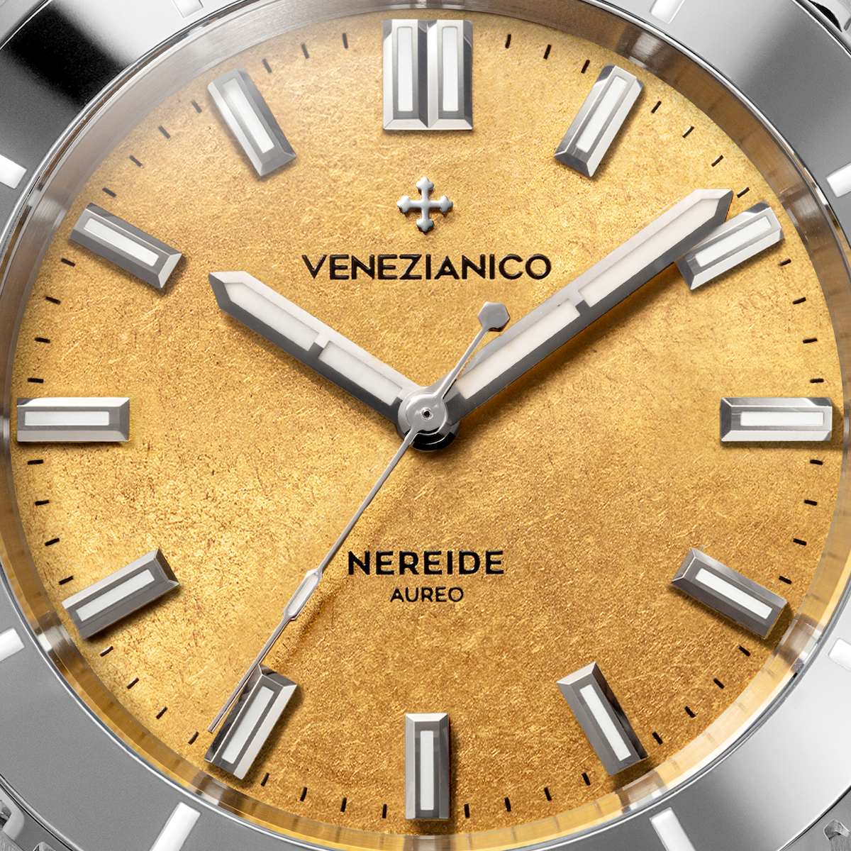 Venezianico Nereide Aureo 39 Men's Automatic Gold Diver Watch