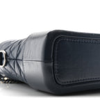 Aged Calfskin Chevron Quilted Medium Gabrielle Hobo Blue