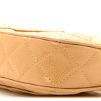 Caviar Quilted Timeless CC Shoulder Bag Beige