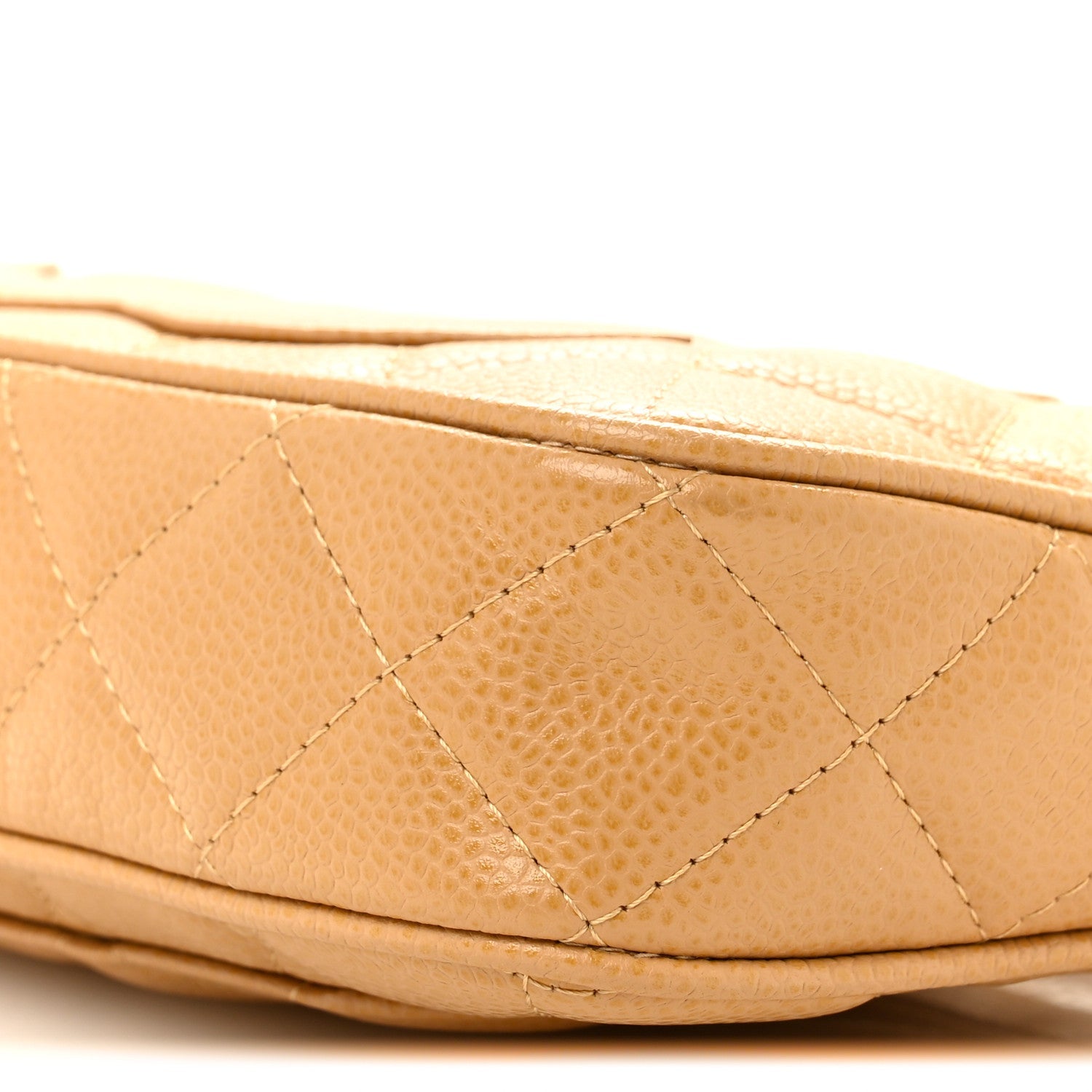 Caviar Quilted Timeless CC Shoulder Bag Beige