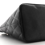 Caviar Quilted Medallion Tote Black