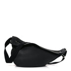 Grained Calfskin Large Slouchy Banana Bag Black