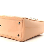 Patent Cannage Large Lady Dior Rose Clair