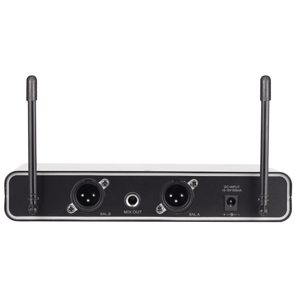 UHF Dual Fixed Channel Professional Wireless Microphone