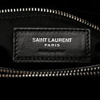 Calfskin Y Quilted Monogram Medium Loulou Chain Satchel Black