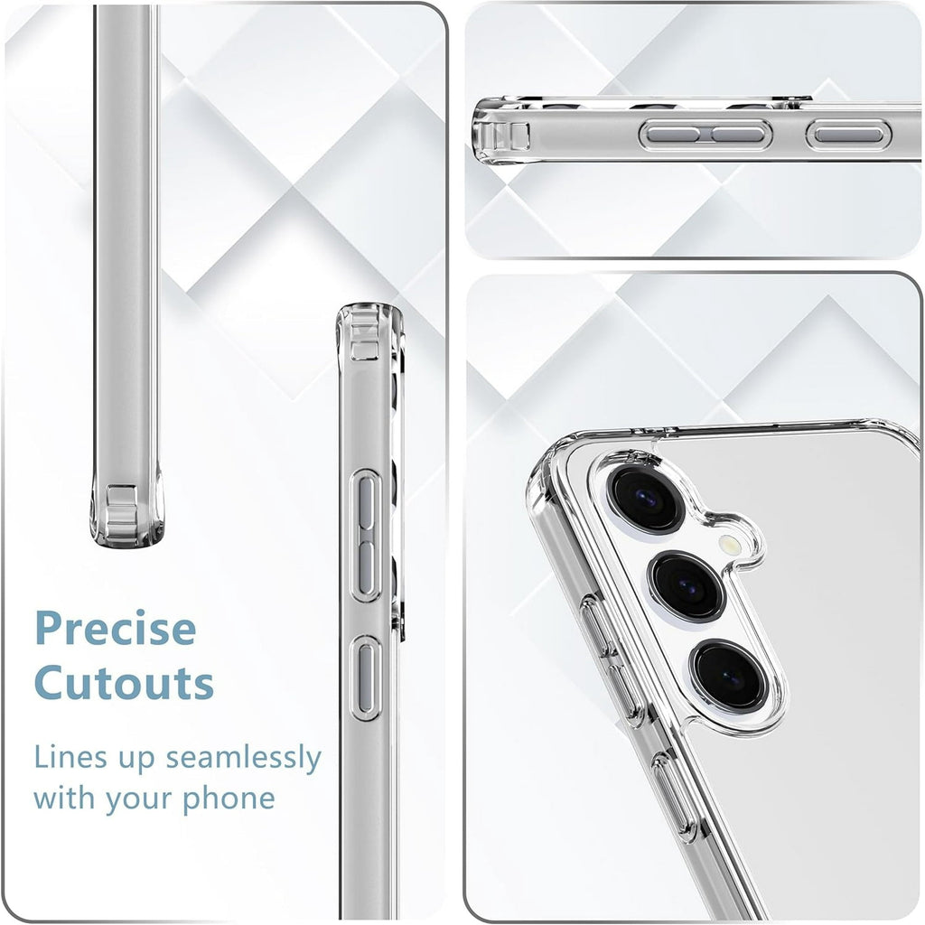 Entronix Case Compatible with Galaxy S24 FE - [Hard Back] Clear Cover