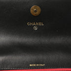 Lambskin Quilted Chanel 19 Flap Clutch Black