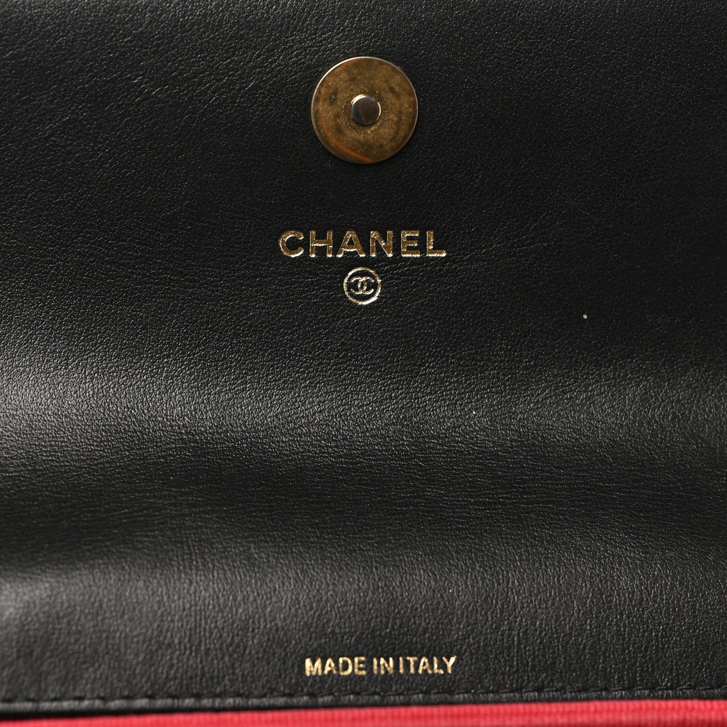 Lambskin Quilted Chanel 19 Flap Clutch Black