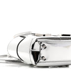 Mirror Laminated Nappa Maxi Intrecciato Mini Arco  Silver