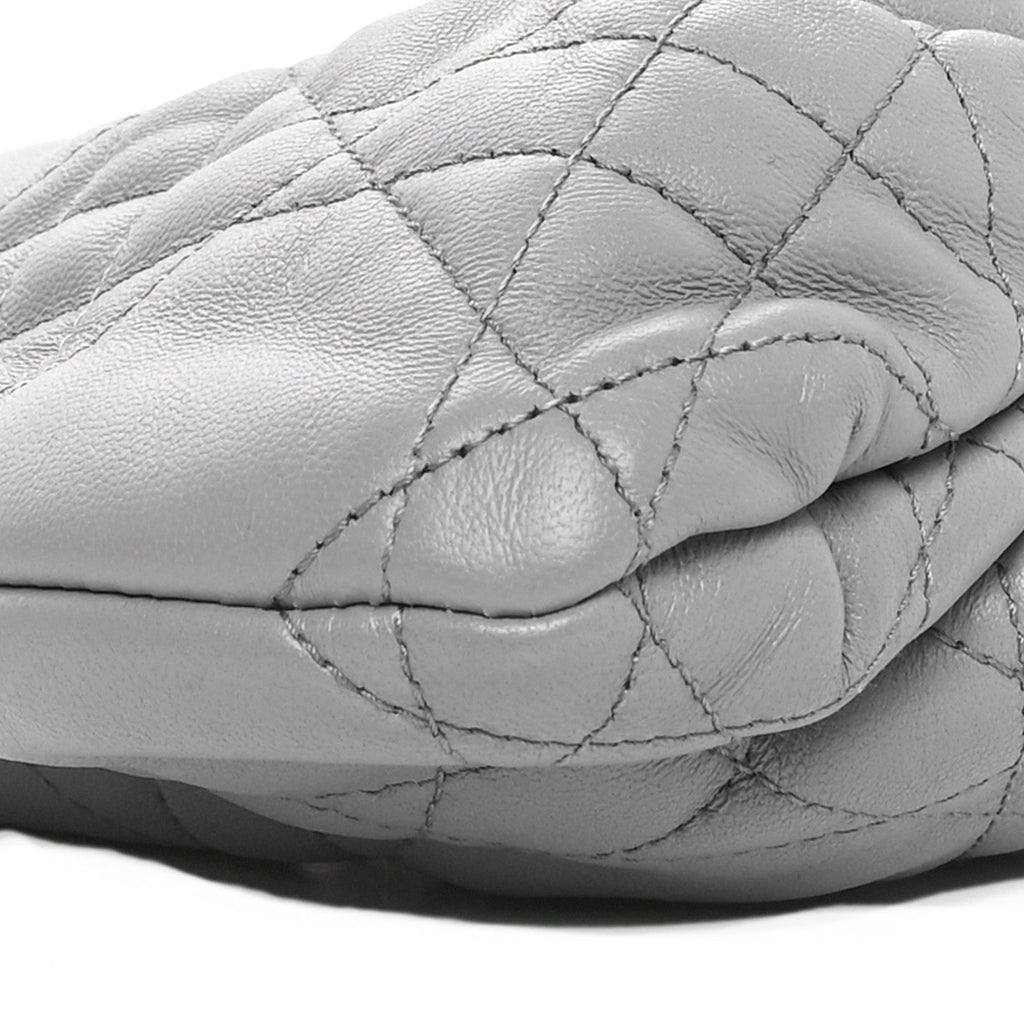 Lambskin Supple Macrocannage Small Ammi Bag Grey