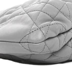 Lambskin Supple Macrocannage Small Ammi Bag Grey