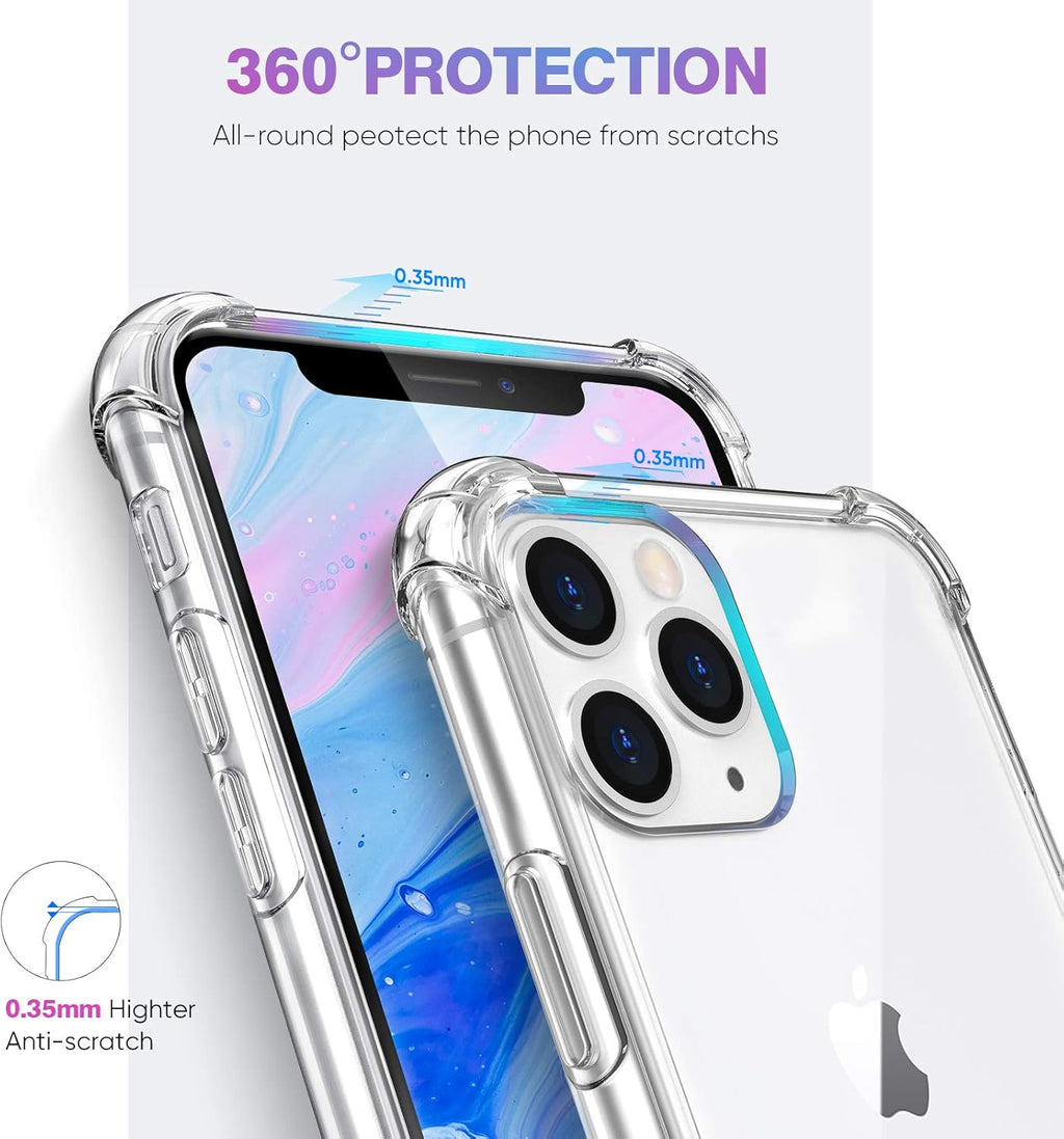 Entronix Case Compatible with iPhone 11 Pro Max - [Flexible] TPU Clear