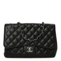 Caviar Quilted Jumbo Single Flap Black
