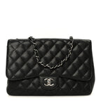 Caviar Quilted Jumbo Single Flap Black