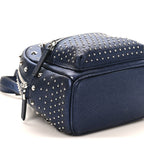 Metallic Calfskin Stud X-Mini Stark Bebe Boo Backpack Blue