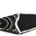 Canvas Embroidered Medium Paris Book Tote Black White
