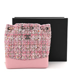 Tweed Calfskin Quilted Gabrielle Backpack Pink