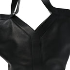 Santorini Lux Calfskin Y Drawstring Tote Black