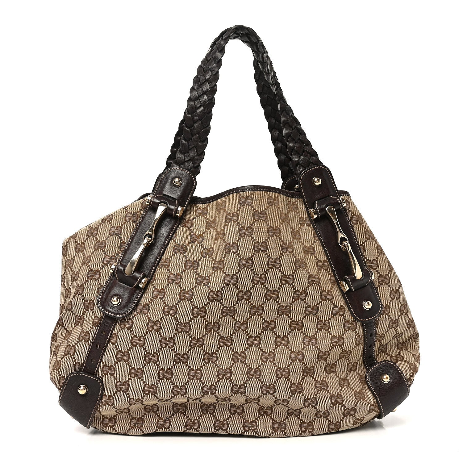 Monogram Medium Pelham Shoulder Bag Dark Brown
