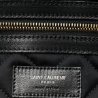 Calfskin Quilted ES Giant Travel Bag Black