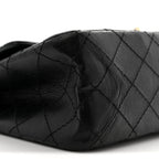Aged Calfskin Quilted 2.55 Reissue 225 Flap Black